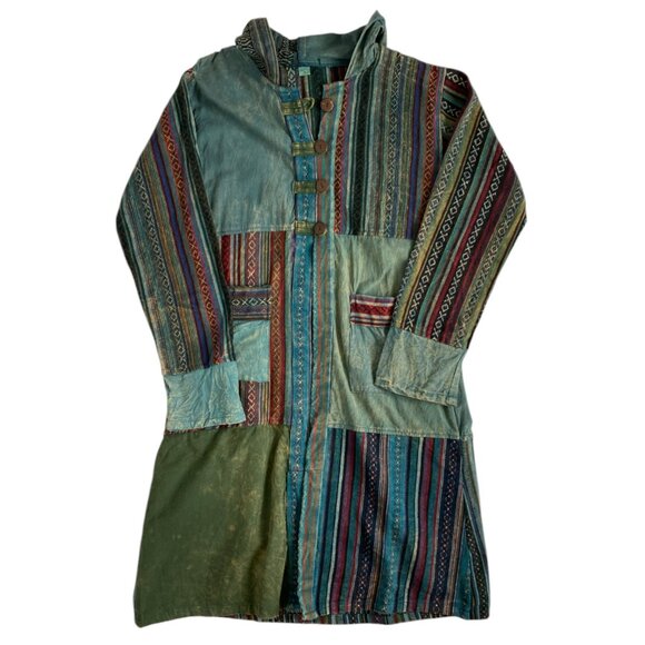Patchwork hooded duster jacket - NEW - Picture 2 of 12